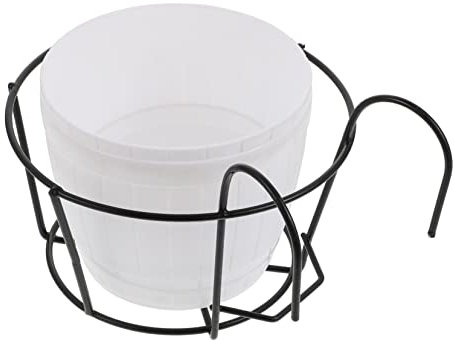 POPETPOP 1ensemble Support De Pot De Suspendu Étagère Décorative pour Jardin Et Balcon Lot Pots Blancs pour Plantes Et Intérieur Et Extérieur