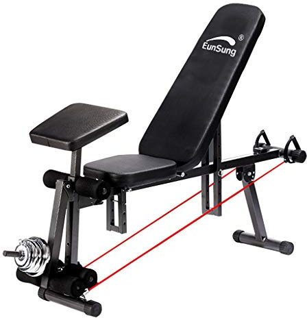 Hip Thrust Bench, verstellbare Hantelbänke für das Training zu Hause, multifunktionale, faltbare Sit-Up-Bank für die Rückenlage, schlankes Körpertrainingsgerät, Trainingsbank mit Neigungsverlänge