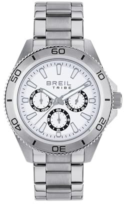 Breil, Collezione Challenge 3.0, Cronografo Uomo, Orologio Uomo con Bracciale in Acciaio, Resistente All'Acqua, Movimento al Quarzo, Cassa 42 mm, Chiusura con Pulsanti e Fermaglio di Sicurezza