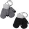 Ccomage 2 Paar Kinder Winter Handschuhe mit Fleece 0-3 Jahre Dicke Strick Baby Fäustlinge Wolle Plüsch Fausthandschuhe Halshandschuhe Strickhandschuhe für Baby Jungen Mädchen