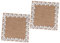 MOLUCKFU 2St westliche Lebensmittelmatte Tischset Spitze-Rand-Matte Küchenmatte Matte für Lebensmittel Küchenblock Beige