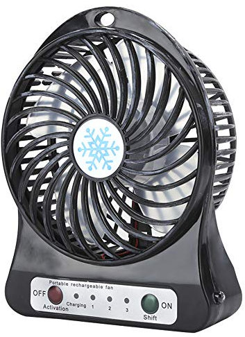 Piccoli Ventilatori per la Camera da Letto, Mini Ventilatore Ricaricabile USB Ricaricabile Mini Ventilatore da Scrivania Lettino Portatile Seggiolini per Auto Ventilatore Piccolo