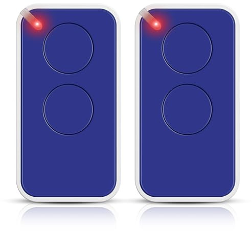 Era Inti 433,92MHz Telecomando Cancello, 2 PCS Telecomando Cancello N1ce, 2 Canali, Blue