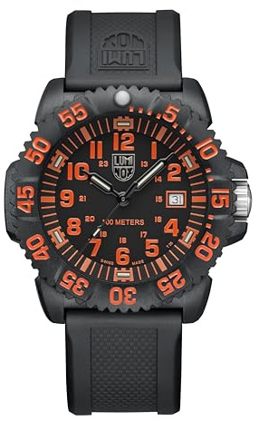 Luminox - Sea Lion 44mm Men’s Watch | SKU 2059.2 | Carbonox Case & Bezel | Swiss Quartz Ronda 515 | Constant Glow 25 Years | 100M Water Resistant | Black Silicone Strap | Swiss Made