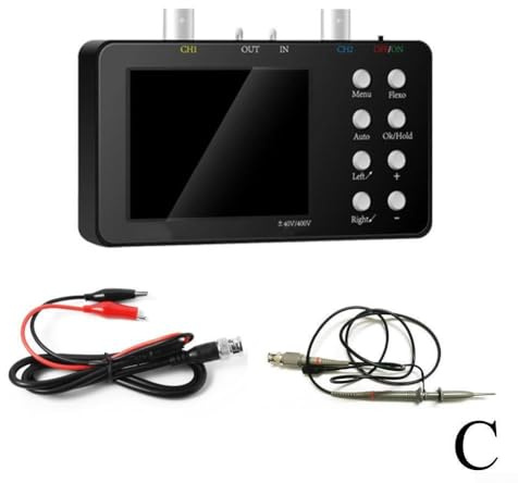 Oscilloscopio digitale, larghezza di banda 10 MHz, doppio canale con generatore di segnale, supporta aggiornamenti software e interfaccia host per una maggiore usabilità (host + 1 morsetto+1 sonda)