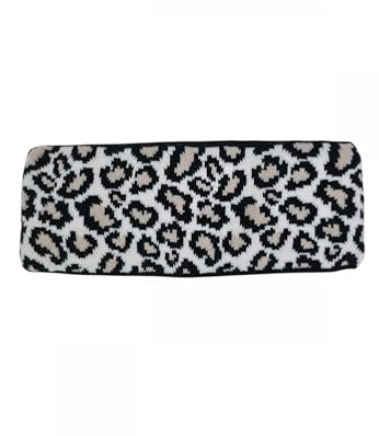 FAERA Damen Stirnband mit Leopardenmuster für den Winter