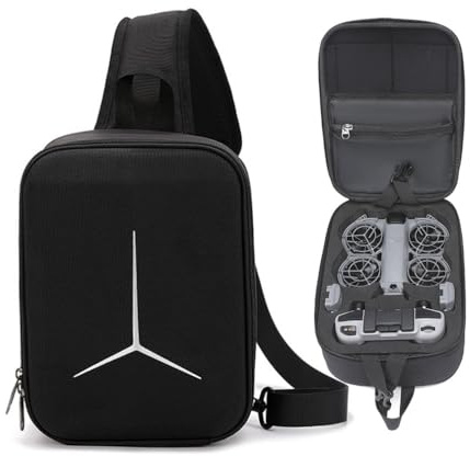 LiLiTok Tragetasche für DJI Neo 2 Rucksack RC-N3 Tasche, Stoßfeste Koffer, Reiserucksack Brusttasche für DJI Neo 2 Drohnen & RC-N3 Fernsteuerung, Akkus Zubehör