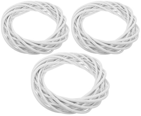ULTECHNOVO Natural Grapevine Wreath Rings 3 pack 7.87 inch Rattan Vine Branch Wreath Hoop for Diy Garland Craft Supplies Front Porch Door Wreaths Christmas Wedding Spring Decor