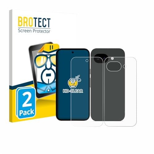 BROTECT Schutzfolie für Google Pixel 10a | (Display+Rückseite) 2 Stück Transparenter Displayschutz Made in Germany Klare Displayschutz-Folie Clear Einfache Montage