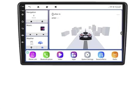 GPS Navi Navigationsgerät 2 Din für Citroen c-Elysee 2004-2007 Bluetooth Freisprecheinrichtung, Radio, Bildschirm, Lenkradsteuerung, Mirrorlink, 4 Kern 1G+32G