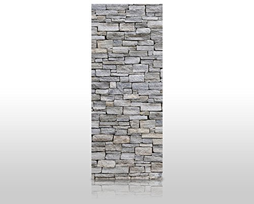 wandmotiv24 Duschrückwand Grober Stein Grau 80 x 200cm (B x H) - Acrylglas 4mm M0311