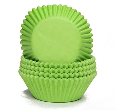 Miss Bakery's House® Papierbackförmchen - Standard - Grün - 75 Stück - Ø 5 cm x 3 cm - backfest - für Muffins und Cupcakes - Form zum Mitbacken im Ofen