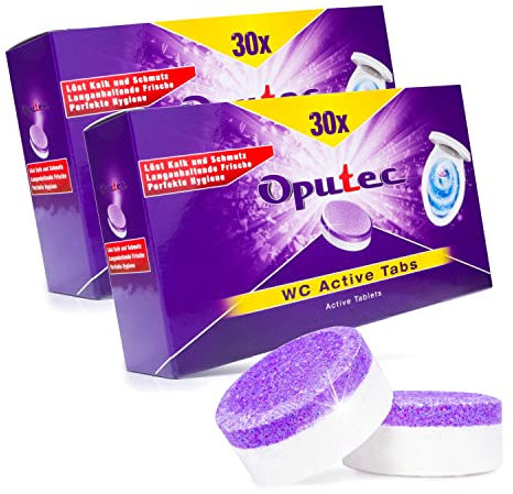 60x Oputec WC Active Tabs: Zur Reinigung von WCs, Toiletten & Urinalen