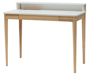 ASHME Skandinavisch Schreibtisch 110 x 56 x 75 cm - Kabelaufbewahrung - Einfach Montage FSC® Holz - 8 Farben