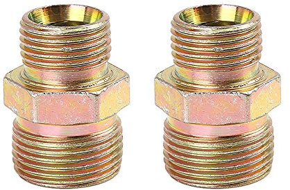 sourcing map 2 STK. Gerader Adapter M18x1,5 Auf M22x1,5 Für Luftrohr | Hochwertiges Material, Ideal Zum Anpassen, Verbinden, Reduzieren Oder Vergrößern, Für Luft-, Kraftstoff- Und Wasserleitungen