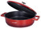 Non-Stick Shallow Casserole Dishes with Lids Oven Proof -28cm -4.1L Cast Aluminium Oven Dish, Stainless Steel Base, Dishwasher safe - Induction - Lighter than cast Iron casserole dish with lid (Red)