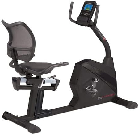 Toorx Bicicletta da camera BRX RECUMBENT 100 ERGO, ergometro, sistema di frenaggio magnetico ad induzione e regolazione elettronica dello sforzo motorizzata su 32 livelli.