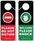 Türschild mit Aufschrift Do Not Disturb, doppelseitig, ideal für den Einsatz an allen Orten wie Büros, Kliniken, Kanzleien, Hotels oder während der Therapie, SpaBehandlung, Beratungssitzungen, 2