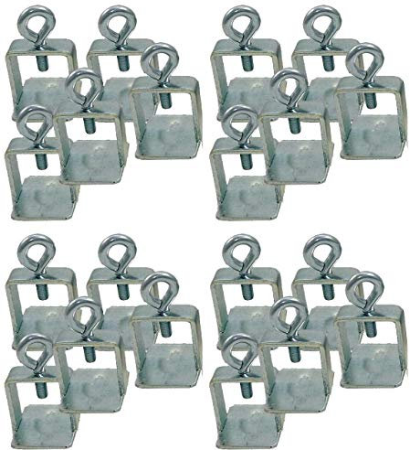 UvV UVQS Klemmschellen Karton mit 50 Schilderklemmschellen Stahl mit 2 Ösene für temporäre Beschilderungen, Verkehrszeichen insb. für Baustellen (Stahl - Karton)