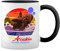 Surf Arrakis Sand Worm of Dune Weiße Tasse Mug mit schwarzen Felgen & Griff