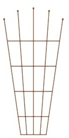 ELEO Rankgitter Brindisi groß rostoptik - fächerförmig 170x81 cm Rankhilfe für Rosen, Kletterpflanzen Schmiedeeisen rost Edelrost - Spalier aus Metall massiv stabil - mit Wandhalterung für Hauswand