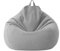 XIXIMAON Sitzsack Bezug ohne Füllung Sitzsackhüllen Abnehmbarer Sitzsack Hülle Bezug Einfarbig Indoor Sitzsack Abdeckung mit Reißverschluss für Kinder und Jugendliche und Erwachsene (Grau, M)