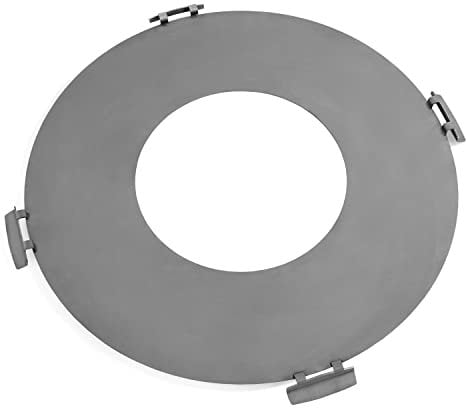 Grillplatte rund für Feuerschale Ø 102 cm Platte mit 4 Griffen aus Edelstahl Feuerplatte zum Grillen Feuerplatte CookKing