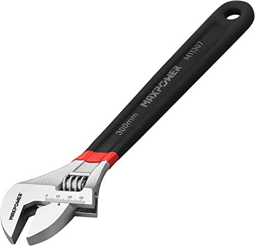 MaxPower Chiave Regolabile 300mm Chiave a Rullino 35mm Aprire Chiave Inglese Regolabile Universale Professionale Grande Chiave Rullino Regolabile