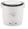 Fdit Olla Arrocera, 12V 100W 1L Olla Arrocera eléCtrica PortáTil Multifuncional Adecuada para Vaporizador de Alimentos para AutomóViles (Blanco)