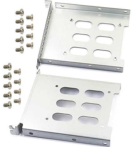 2pcs 2.5 to 3.5 Hard Drive Tray Holder for PCI SSD HDD Metal Mounting Bracket Adapter for PC