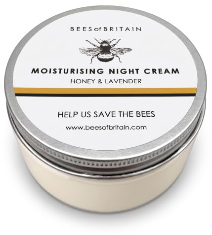 BEES of BRITAIN Honey & Lavender Night Cream 100ml – pH 5.5 & 99% Natural | 99% natural origin night cream with wildflower honey, lavender, rosehip and pomegranate. pH 5.5 skin barrier support.