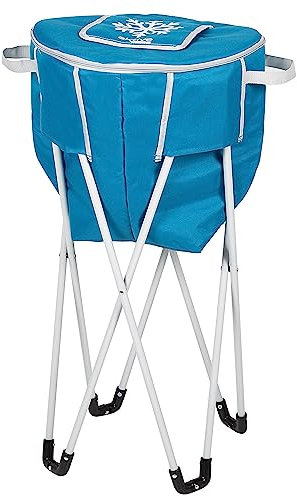 AKTIVE 63020 Tragbarer Mini-Kühlschrank für Camping, faltbar, Maße 46 x 46 x 88 cm, Material Stahl, mit Tasche für einfachen Transport und Aufbewahrung, wasserdicht, für den Außenbereich