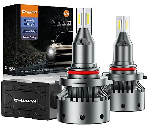 D-Lumina Lampadine 9006 HB4 LED Lenticolari Canbus,120W 20000LM 6500K Bianco,Versione Specifica per Proiettore,Kit di Conversione Faro LED Estremamente Luminoso,Interferenza Anti-Radio,2 pezzi