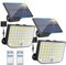 KagoLing Lampe Solaire Extérieur [256 LED], 2 Pack Lumiere Solaire Exterieur avec Détecteur de Mouvement,3 Modes Spot Solaire Exterieur IP65 pour Jardin,Garage,Patio avec Télécommande,Câble de 5M