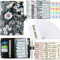 Budget Planner Budget Binder A6 Sparbuch mit Folien Cash Stuffing Budgetplaner Geldplaner Geldumschläge Budget Planer Umschlagmethode Geld Sparen Organizer Zubehör Deutsch für Cashstufing (Blume)