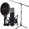 Rode NT1 5th Generation Black XLR USB Studio-Mikrofon Schwarz + keepdrum Mikrofonständer