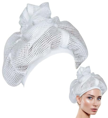 LOPHE Netz Plopping Haube, Net Plopping Mütze mit Kordelzug, Verstellbare Haartrockenhauben, Wiederverwendbare Net und Verstellbare Verarbeitungskappen, Haarnetz Snoods zum Trocknen