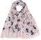 MilyaDE Damen Seidenschal Elegant Halstuch Katze Fußspuren Leichter Schal Kurze Fransen Saum Warm Tuch Stola für Frauen 70 * 180cm, Rosa