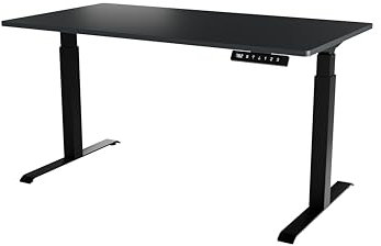 Homlando Elektrischer Schreibtisch NOOM 150 cm - Computertisch Arbeitstisch - Home Office - Höhenverstellbarer - Stehschreibtisch mit Memory-Steuerung und Anti-Kollisions Technologie (Anthrazit)