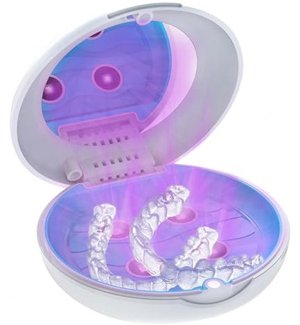 HAZARA Dental Pod Mit Uv-Desinfektionslicht, Dental Pod Desinfiziert, Reinigt Und Entfernt GerüChe, Zahnprothesen Box Tragbar, Perfekt GeschüTzt