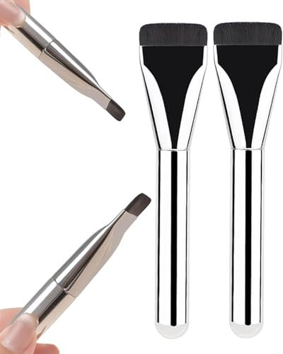 2024 New Ultra Thin Foundation Brush, 2Pcs Ultra Thin Foundation Brush, Flacher Foundation Pinsel, Foundation Makeup Pinsel