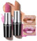 Anglicolor Glitzer Lippenstift Metallic Glänzend Glossy, Shimmer Lipstick Seidig Velvet Langanhaltend Feuchtigkeitsspendende, Vegan Lipgloss Damen Mädchen Make-up (10+15,8g)