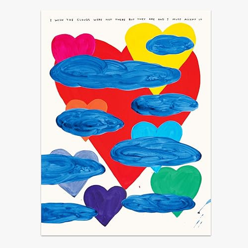 Shrig Shop David Shrigley Art Poster: I Wish The Clouds Were Not There, the official store of David Shrigley