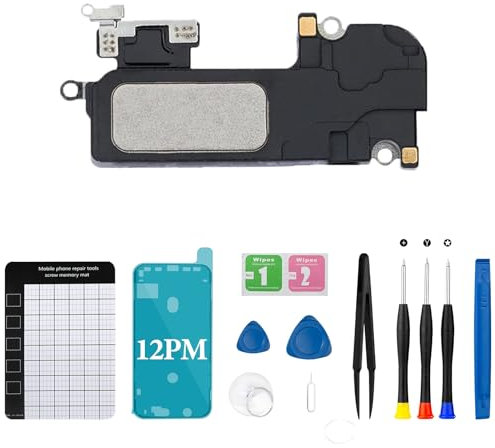 MrR.OMW for iPhone 12 Pro Max Earpiece Speaker Replacement, Front Ear Speaker Module with Ambient Light Proximity Sensor for A2342, A2410, A2411, A2412 with Repair Tools Kit