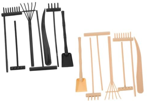 PHENOFICE 14pièces Outils De Jardin Zen Râteaux Décoratifs pour Table De Accessoires De Jardin Zen Kit De Râteaux De Miniature pour Décoration De Paysage