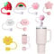 8 Pièces Couvercles de Paille pour Tasse Stanley, 10mm Anti-Poussière et Anti-Fuite Embouts de Paille, Réutilisables Couvre Paille en Silicone, Portable Accessoires pour Gobelet Stanley Cup 40/30oz