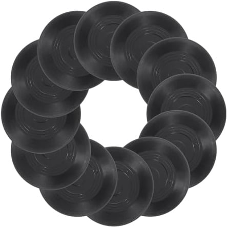 QUARKZMAN Disco Vinile Finto PVC 10,5cm Adesivo Murale Vintage 12pz | Disco in Vinile Finto, Adesivo Murale, Decorazione Retro Vintage, per Estetica Parete Stanza Studio Domestico