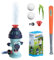 AOpghY Baseball Sprinkler Plastikkinder Hydrant Sprinkler mit Fledermaus und 2 Baseballs an Gartenschlauch Spritzer Spaß Wasser Sprinkler Spielzeug Baseballsprinkler