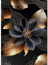 AIRDEA Schwarze Blume Diamond Painting Erwachsene, DIY 5D Goldblätter Diamant Painting Bilder, Bastelset Erwachsene Frauen als Haus Wanddeko 30x40 cm