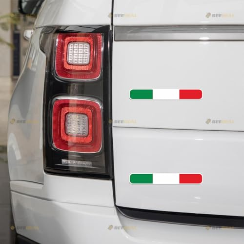 Italienische Flagge, Streifen, Auto-Magnet, Italia, magnetischer Aufkleber, 4 Stück, reflektierend, 15,2 cm, für Auto, LKW, Van, wiederverwendbar, wasserdicht